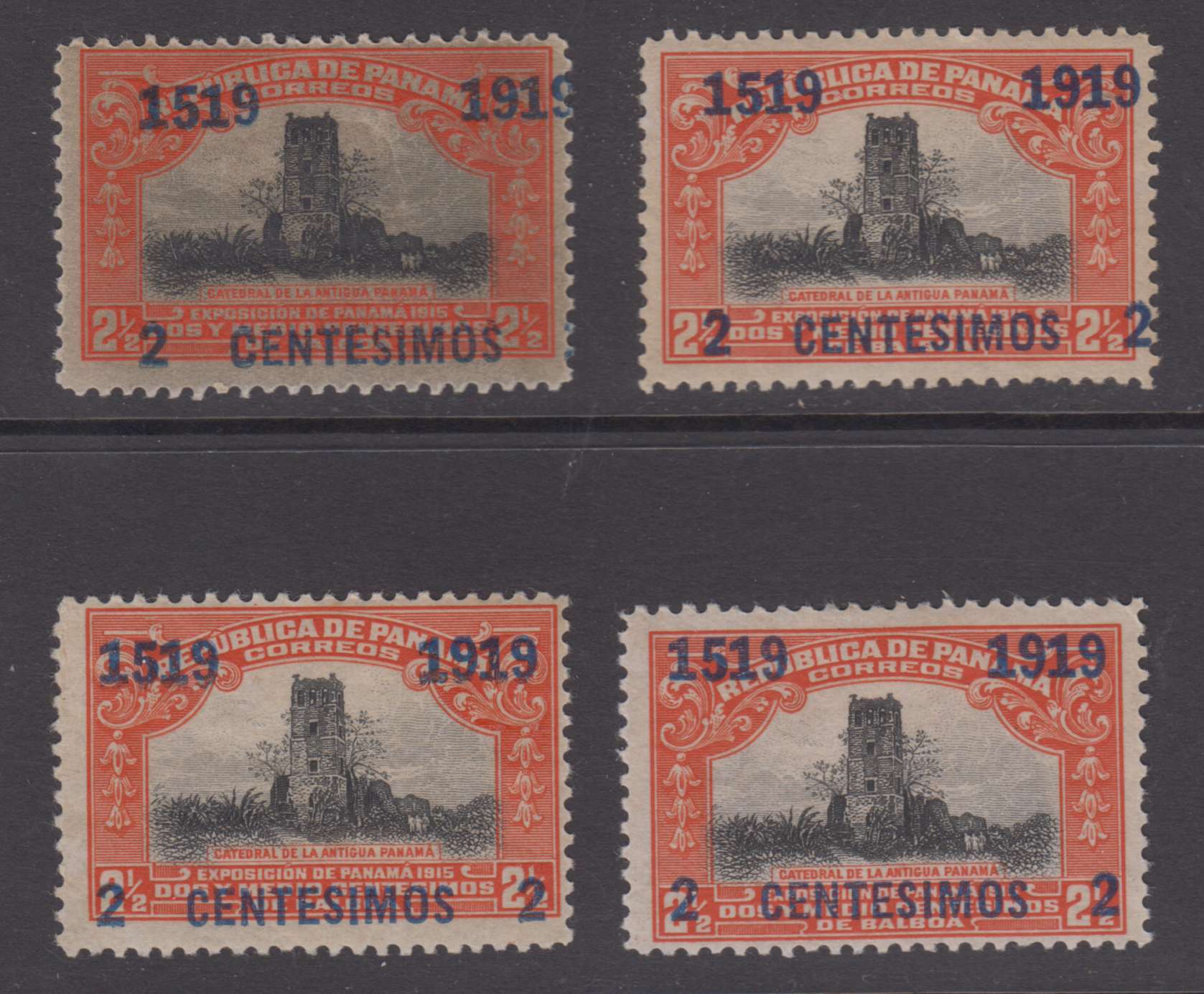 Panama 1919 — Scott 217 varieties