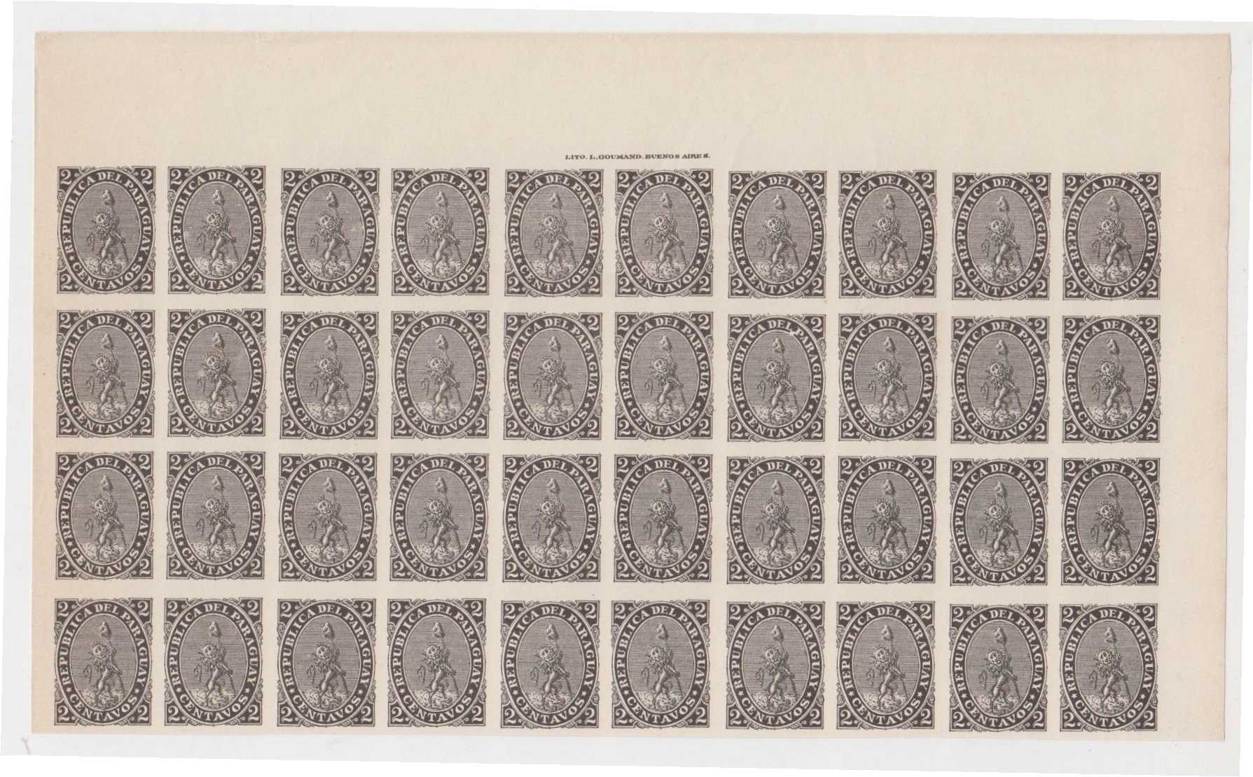 Paraguay 1881 — Lions issue