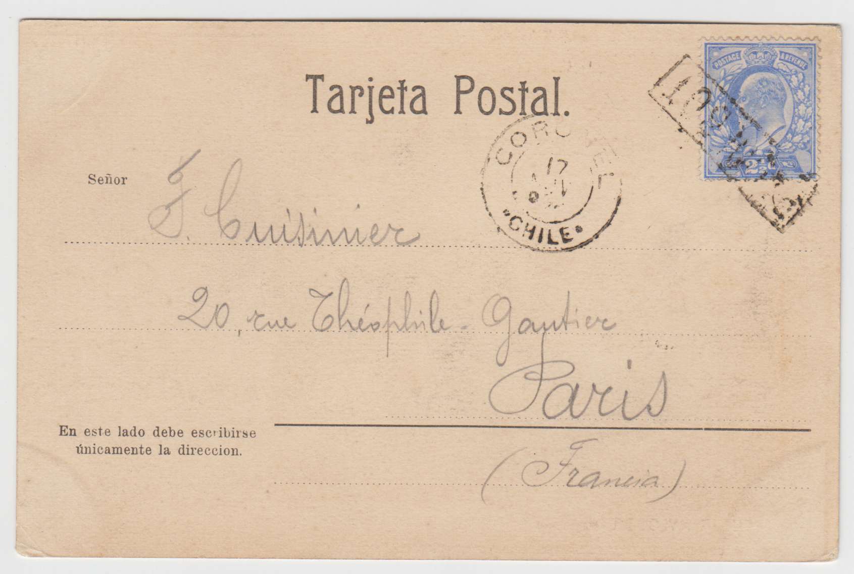 Chile 1903 — Maritime Mail