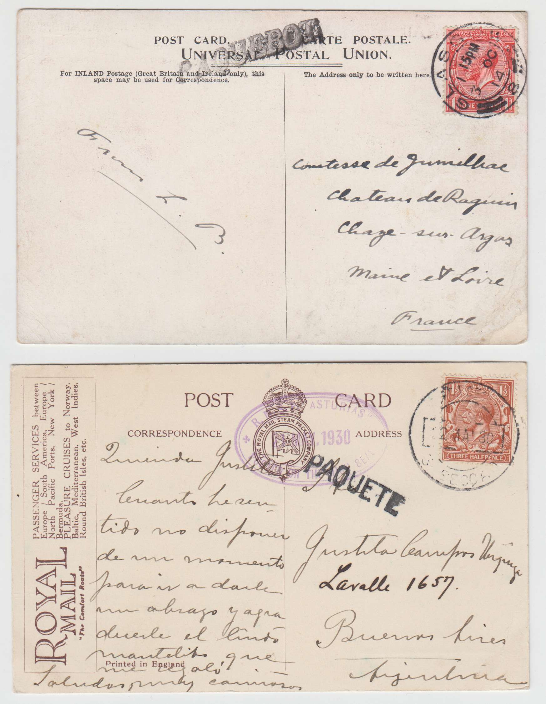 Great Britain 1914 — Maritime Mail