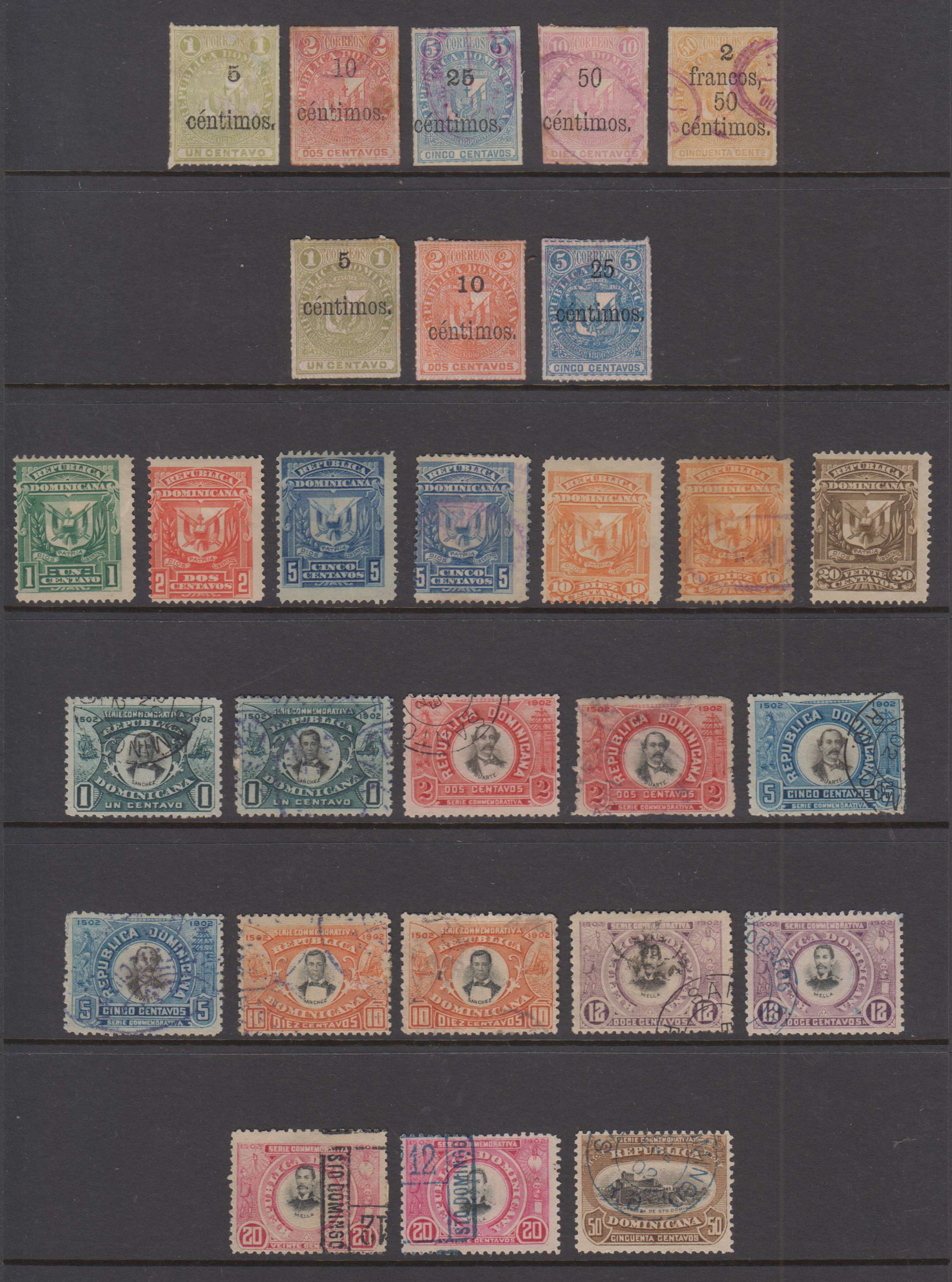 Dominican Republic 1866 — Group of 62 stamps including Full sets & Key values