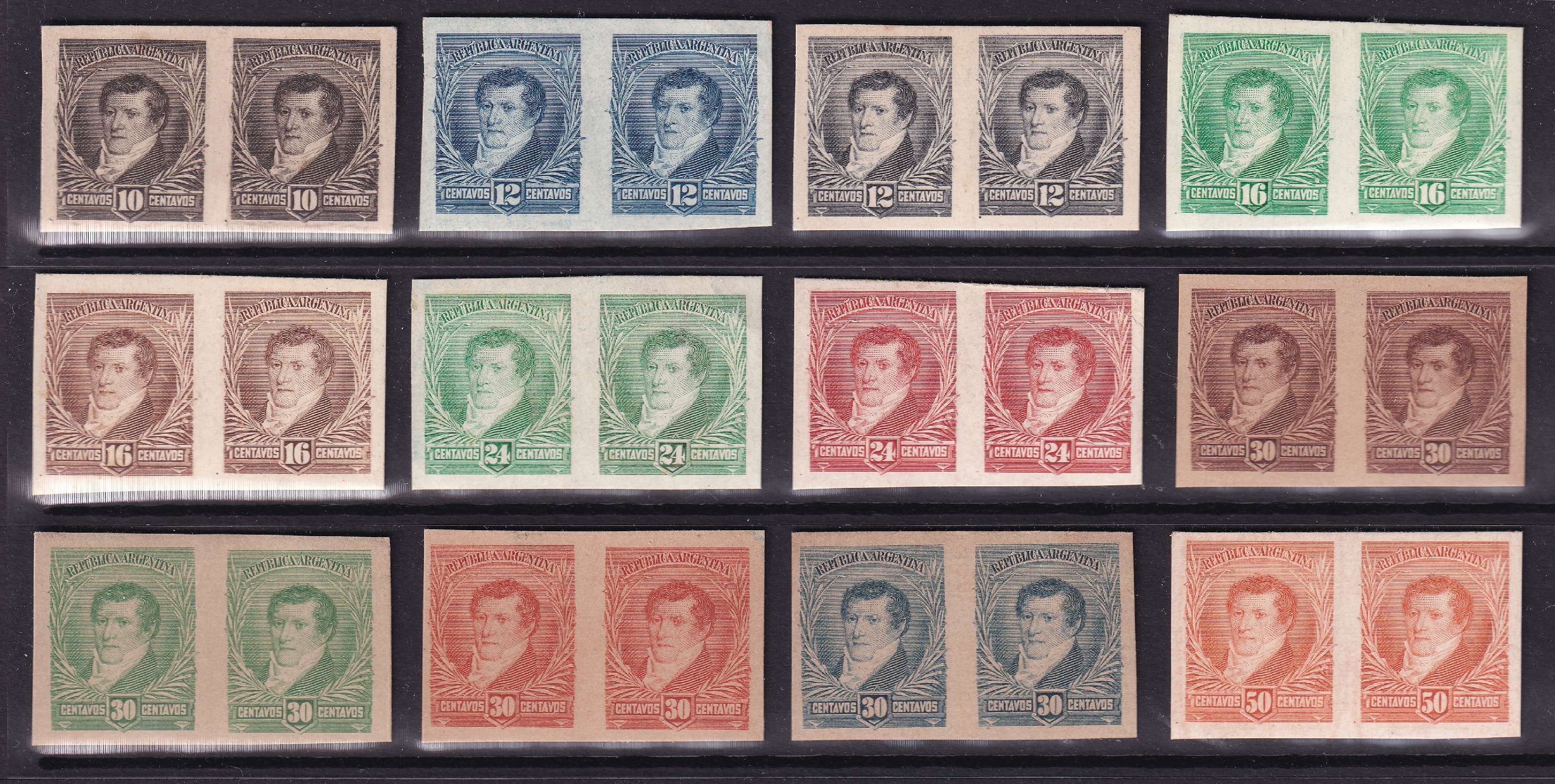 Argentina 1892 — Scott 106-121